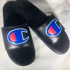 CHAMPION SUPER SLIDE SANDALS BLACK SIZE 13 NEW